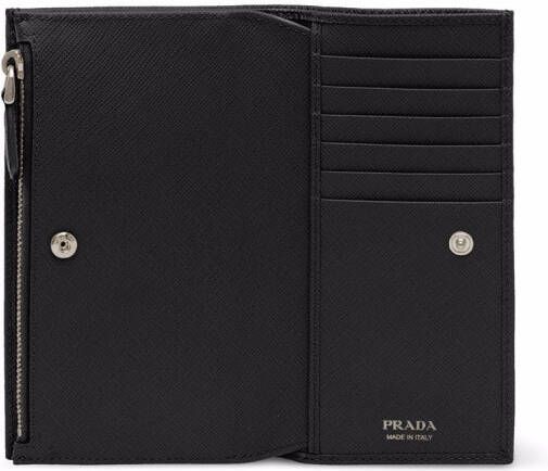 Prada Portemonnee met logo Zwart