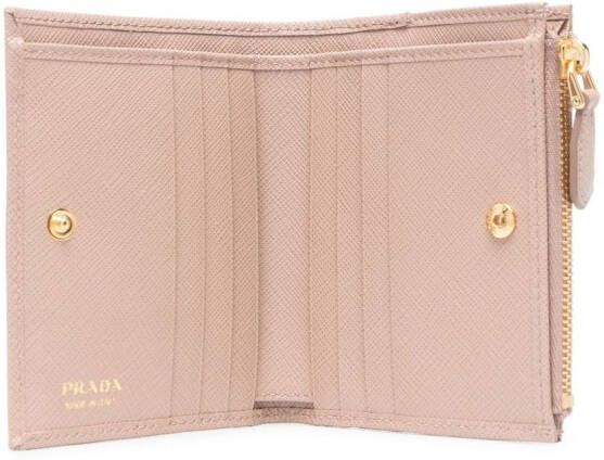 Prada Portemonnee met logoplakkaat Roze