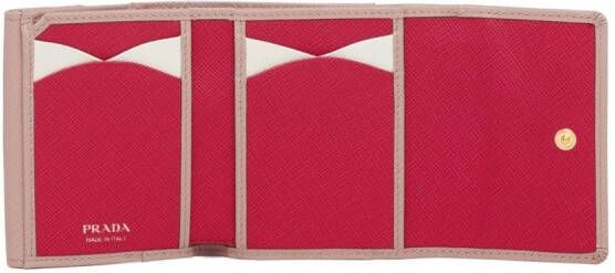 Prada Portemonnee met logoplakkaat Roze