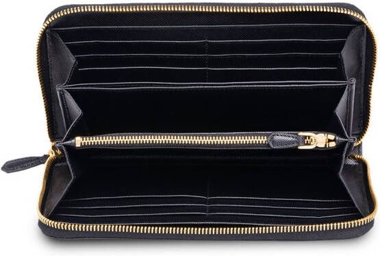 Prada Portemonnee met rits Zwart