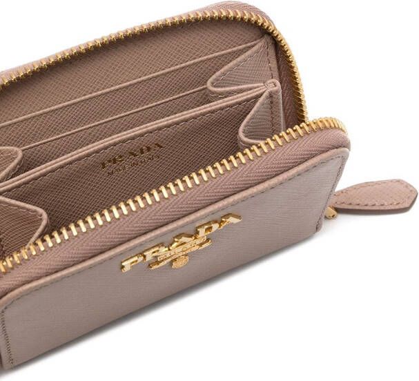 Prada Portemonnee van saffiano leer Beige