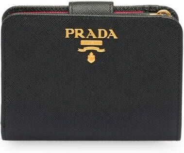 Prada Portemonnee van Saffiano leer Zwart