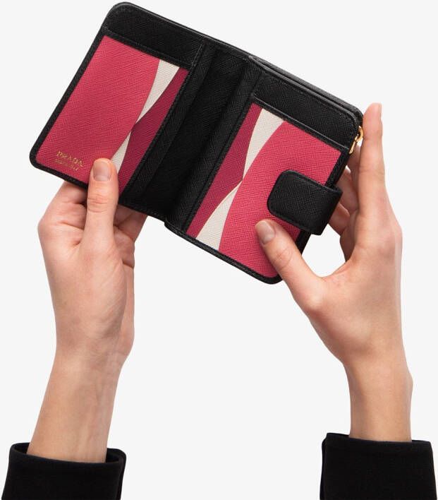 Prada Portemonnee van Saffiano leer Zwart