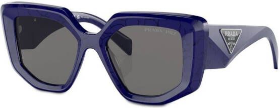 Prada Eyewear Zonnebril met geometrisch montuur Blauw