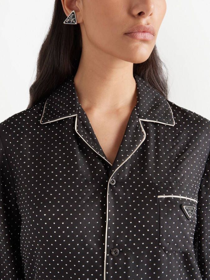 Prada Pyjama met borduurwerk Zwart