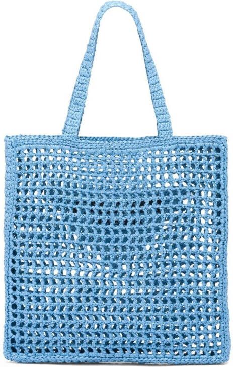 Prada Raffia shopper Blauw