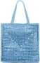 Prada Raffia shopper Blauw - Thumbnail 3
