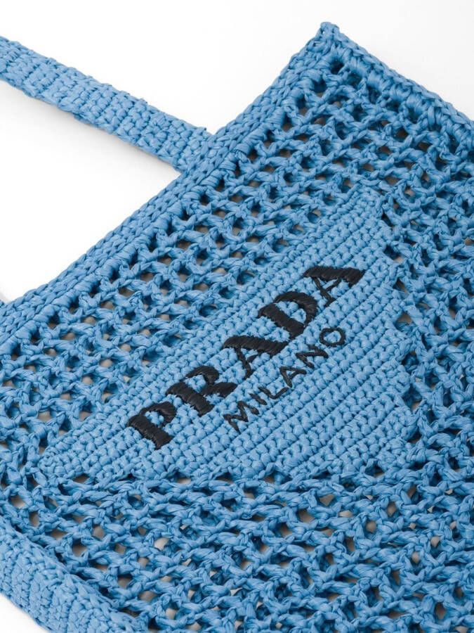 Prada Raffia shopper Blauw