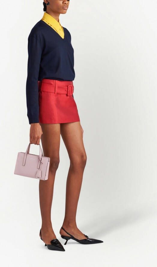 Prada Re-Edition 1995 brushed-leather mini handbag Roze
