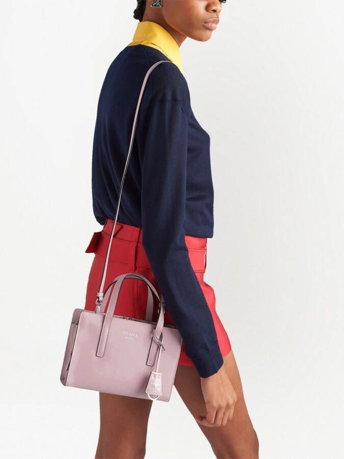 Prada Re-Edition 1995 brushed-leather mini handbag Roze