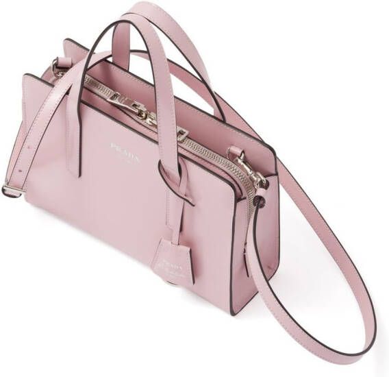 Prada Re-Edition 1995 brushed-leather mini handbag Roze