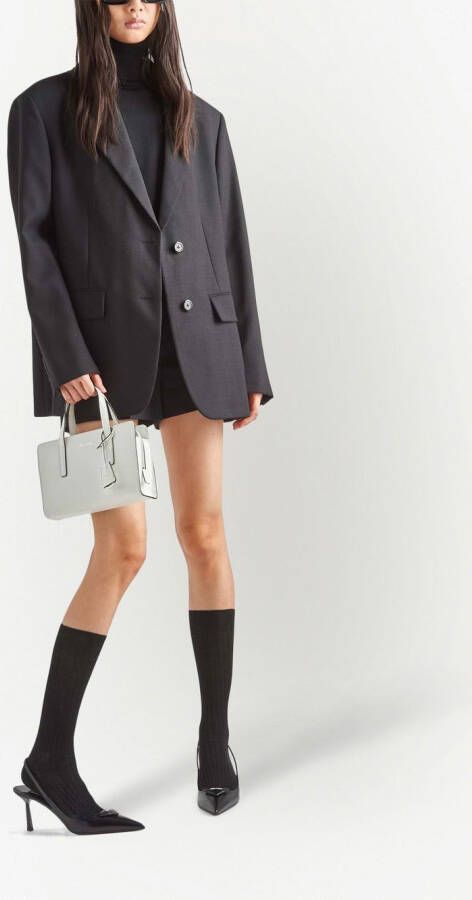 Prada Re-Edition 1995 leren tas Wit