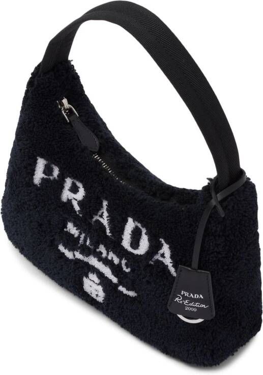 Prada Re-Edition 2000 terry kleine tas Zwart