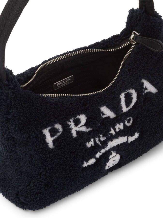 Prada Re-Edition 2000 terry kleine tas Zwart