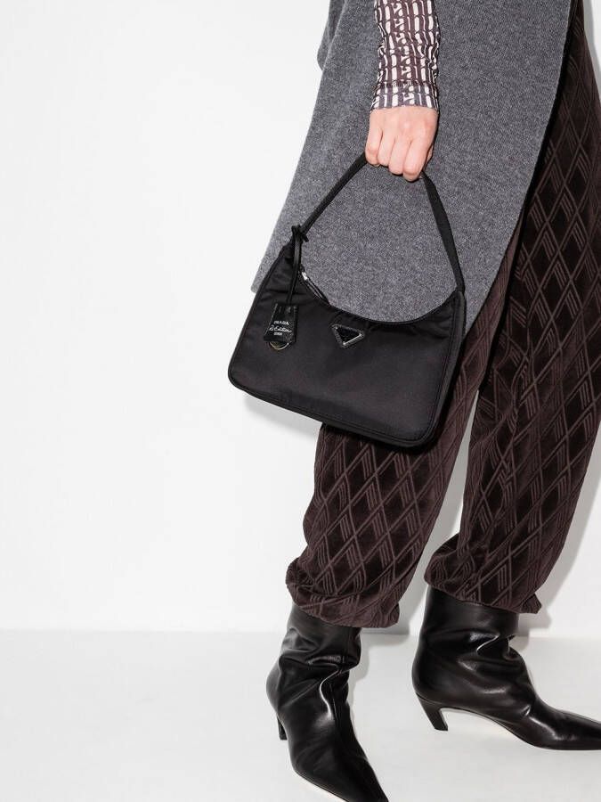 Prada Re Edition 2005 mini-tas Zwart