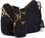 Prada Re-Edition 2005 raffia tas Zwart - Thumbnail 4