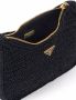 Prada Re-Edition 2005 raffia tas Zwart - Thumbnail 5