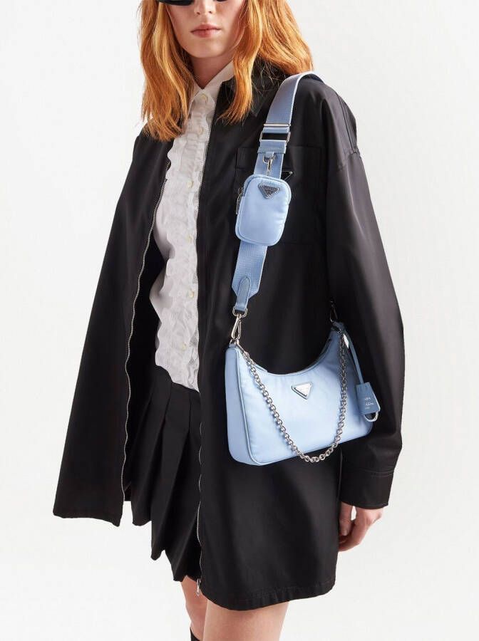 Prada Re-Edition 2005 Re-Nylon tas Blauw