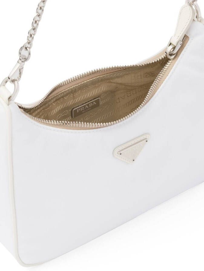 Prada Re-Edition 2005 Re-Nylon tas Wit