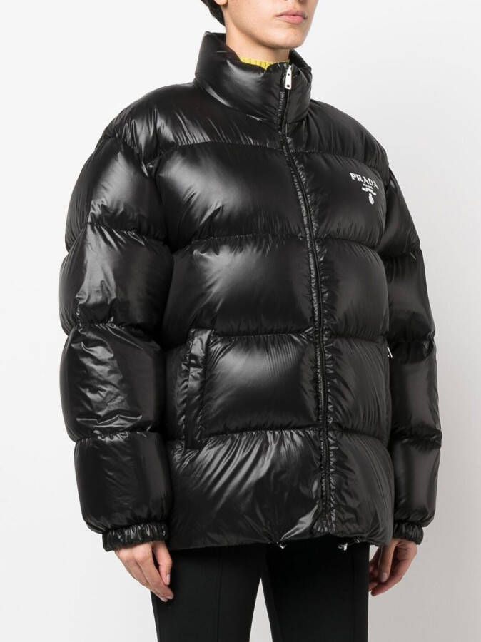 Prada Re-Nylon donsjack Zwart