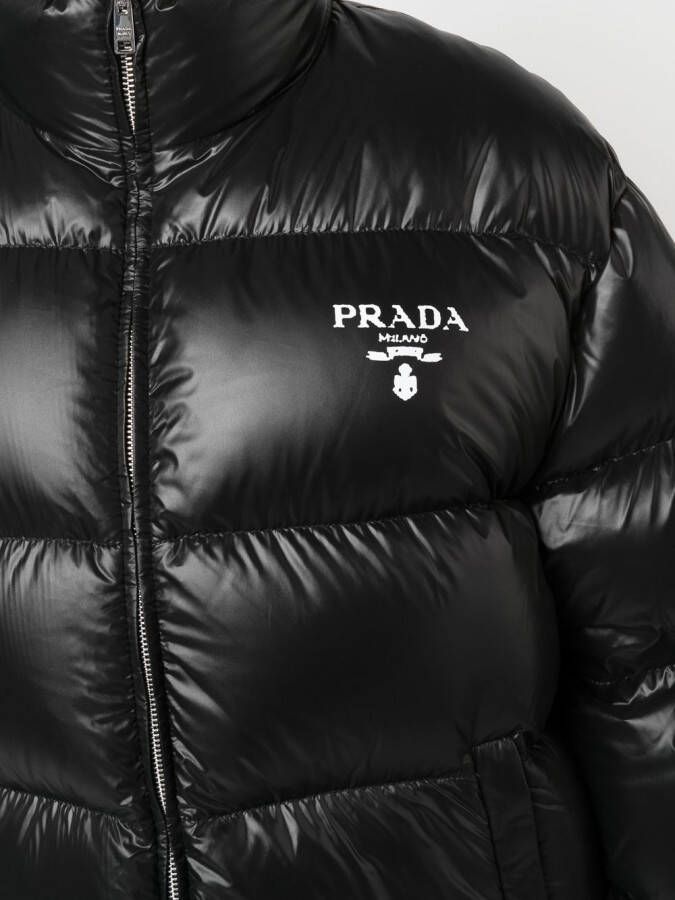 Prada Re-Nylon donsjack Zwart