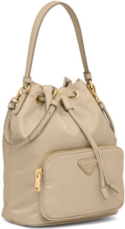 Prada Re-Nylon Duet bucket-tas Beige