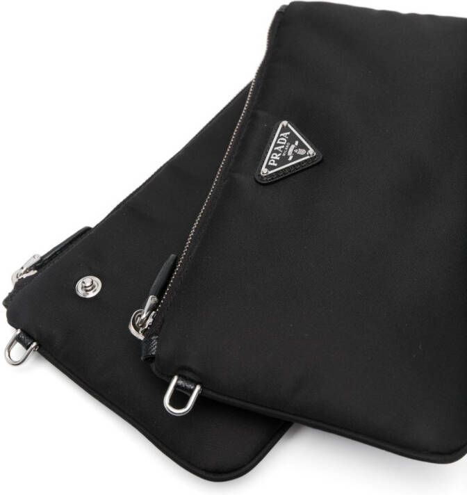Prada Re-Nylon clutch Zwart