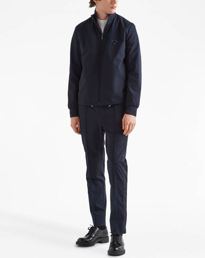 Prada Pantalon met logo Blauw