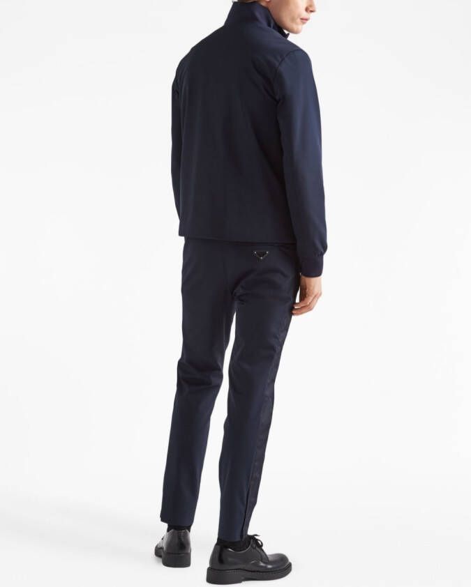 Prada Pantalon met logo Blauw