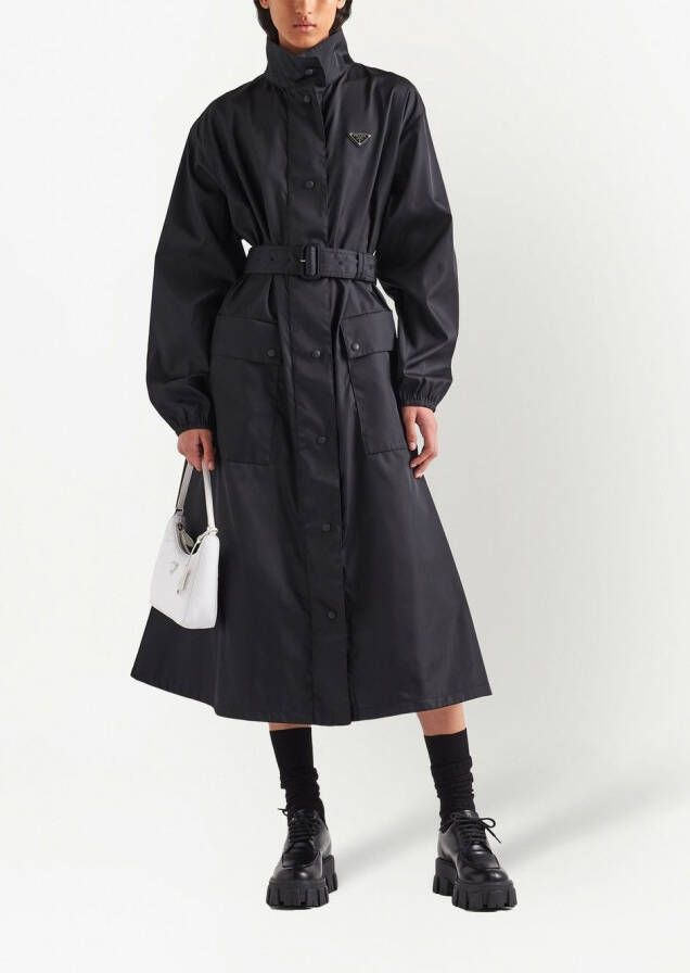 Prada Regenjas met logoprint Zwart