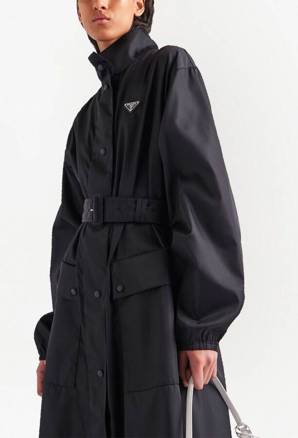 Prada Regenjas met logoprint Zwart
