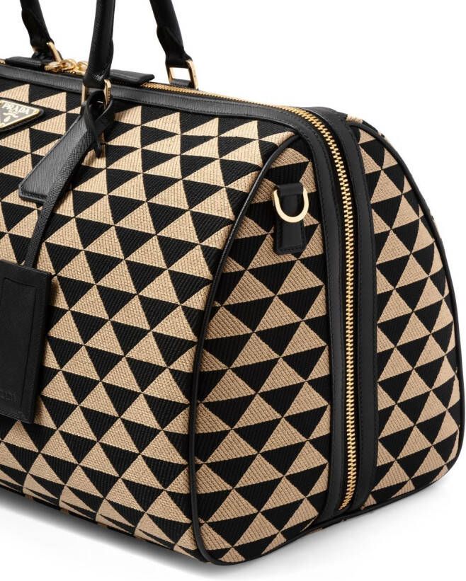 Prada Reistas met borduurwerk Zwart