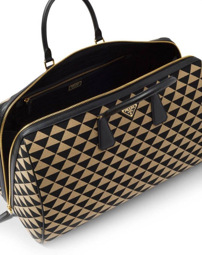 Prada Reistas met borduurwerk Zwart