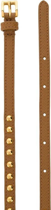 Prada riem met studs detail Bruin
