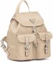 Prada Rugzak met logoplakkaat Beige - Thumbnail 3