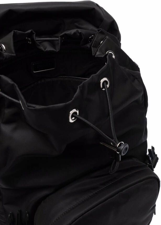Prada Rugzak met plakkaat Zwart