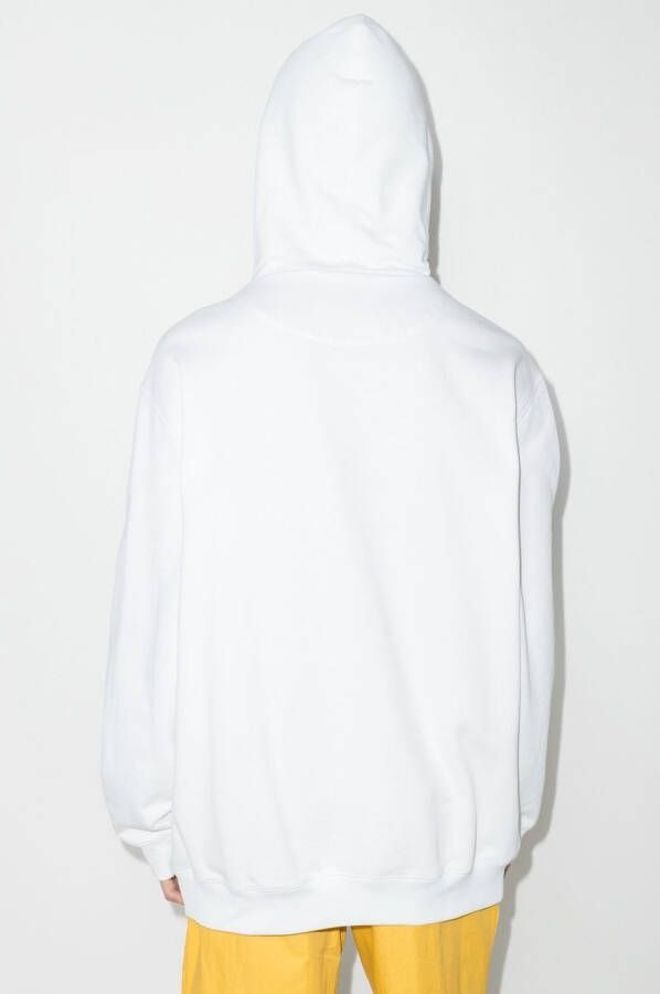 Prada Ruimvallende hoodie Wit