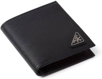 Prada Saffiano leren portemonnee Zwart