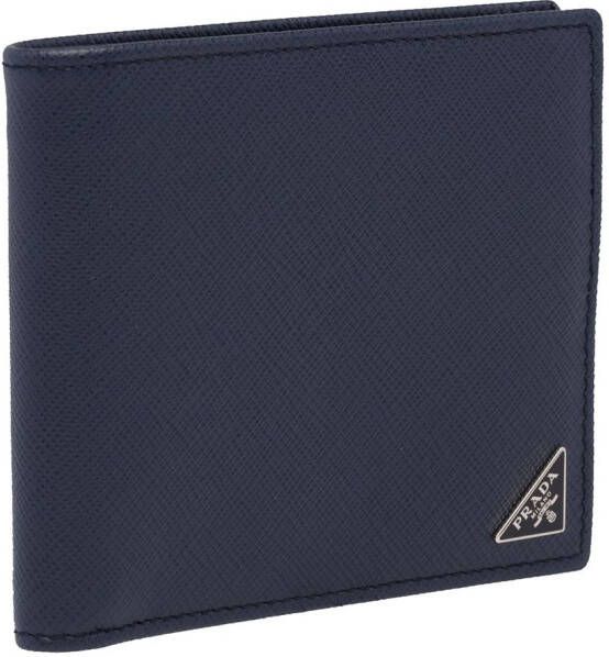 Prada saffiano portemonnee Blauw