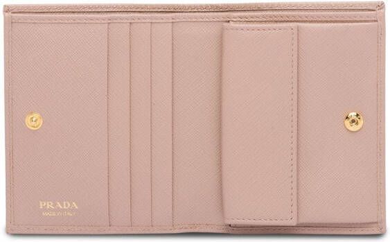 Prada Saffiano portemonnee met omslag Roze