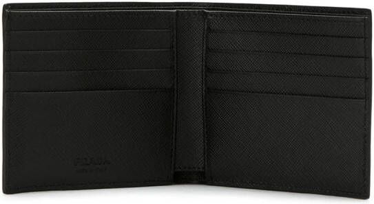 Prada saffiano portemonnee Zwart