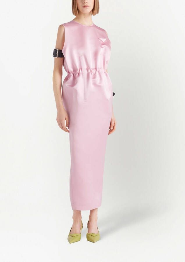 Prada Satijnen jurk Roze
