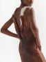 Prada Satijnen maxi-jurk met print Bruin - Thumbnail 4