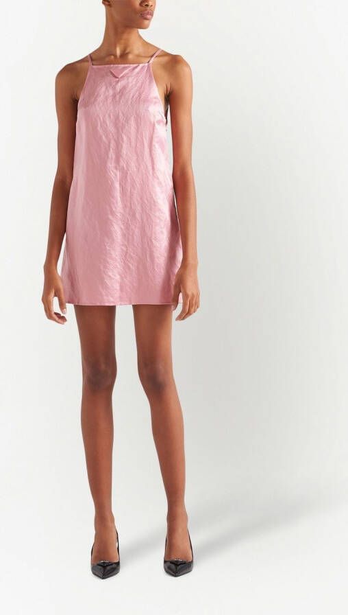 Prada Satijnen mini-jurk Roze