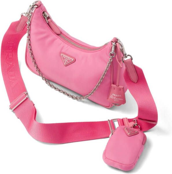 Prada Re-Edition 2005 Re-Nylon schoudertas Roze