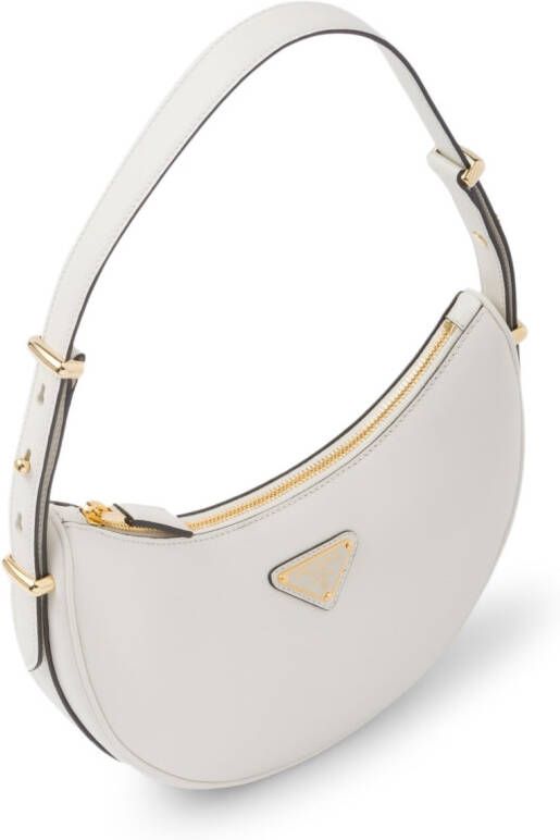 Prada Arqué schoudertas met patch Wit