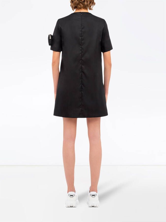Prada Shiftjurk met logopatch Zwart