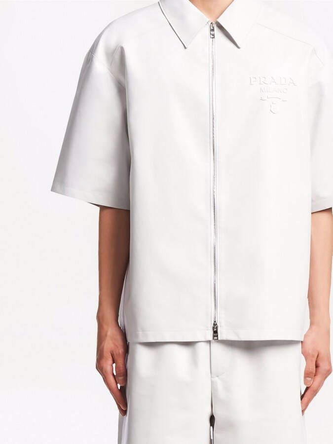 Prada Shirtjas met korte mouwen Wit