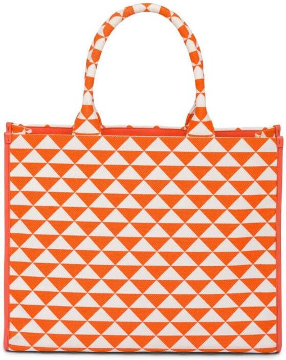 Prada Shopper met borduurwerk Oranje