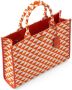 Prada Shopper met borduurwerk Oranje - Thumbnail 3
